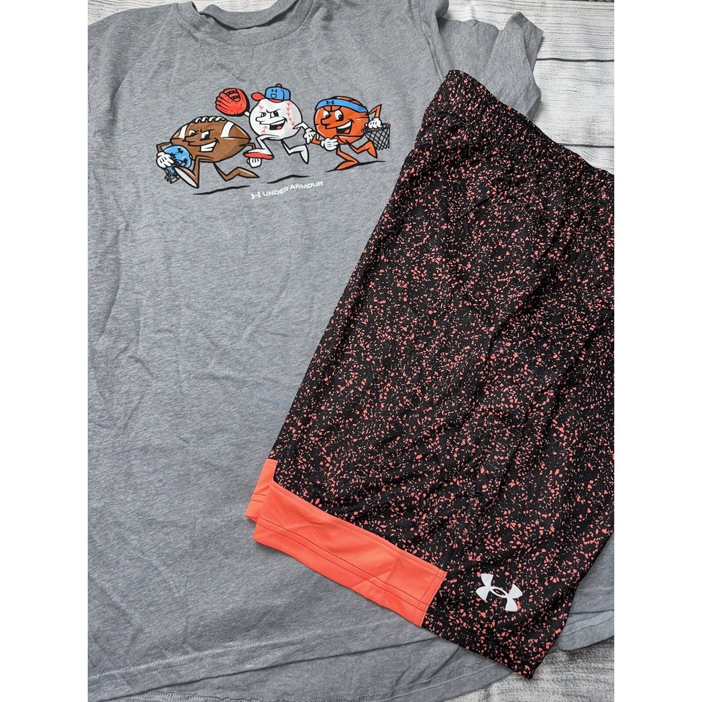 Under Armour Boys Youth XL (18/20) Sports Emoji Outfit Set NEW